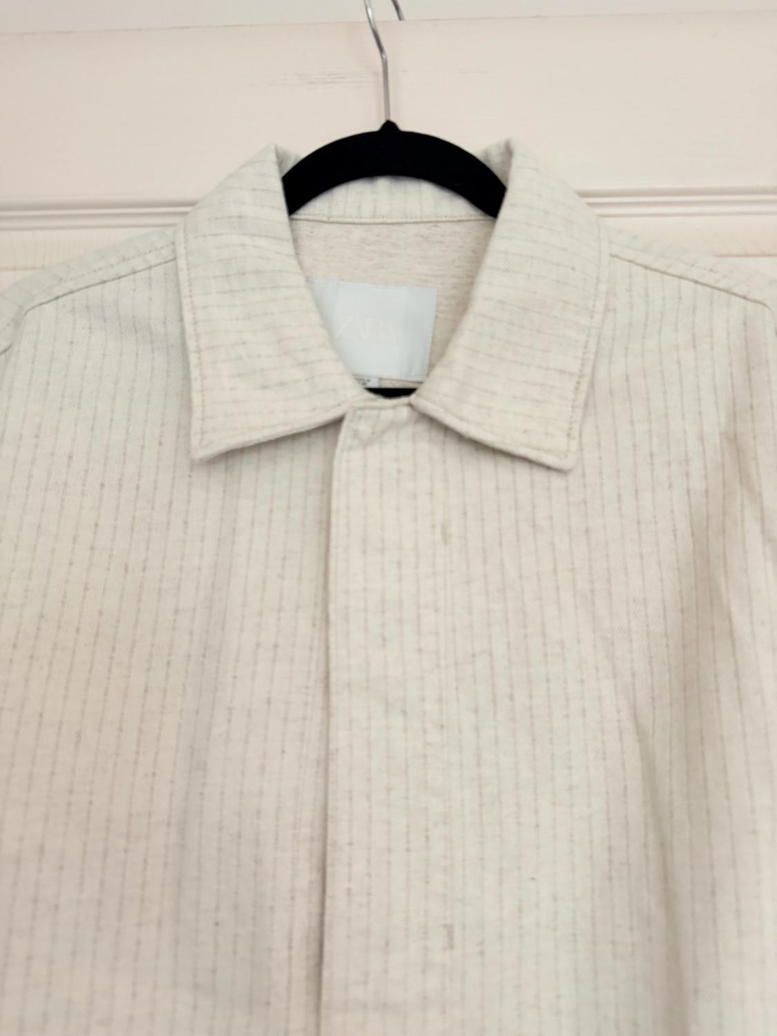 STRIPED TEXTURED OVERSHIRT - Image 2