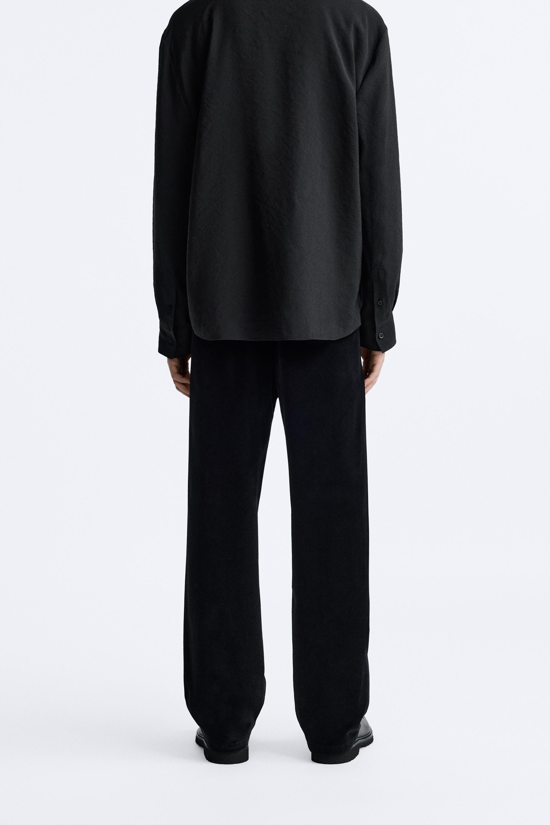 Zara WIDE FIT VELVET PANTS