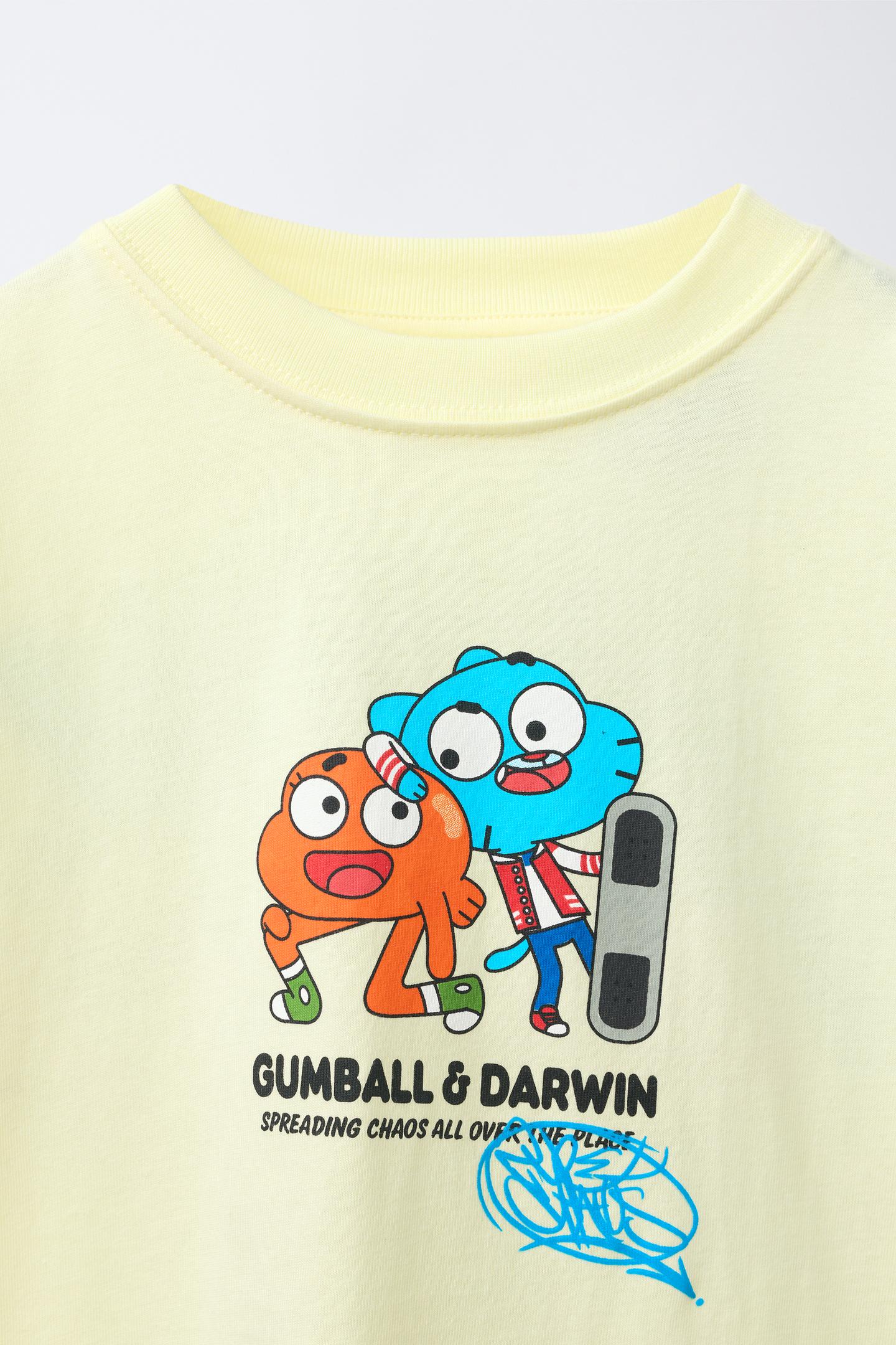 Детская футболка Zara Gumball Cartoon Network™ Printed, цвет: Жёлтый — фото 4