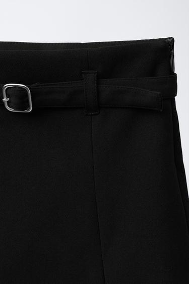 BELTED BERMUDA SKORT - Black by Zara - Image 2