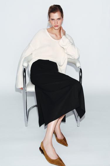 SAPATO MULE DE COURO CROUTE - Marrom da Zara - Imagem 0