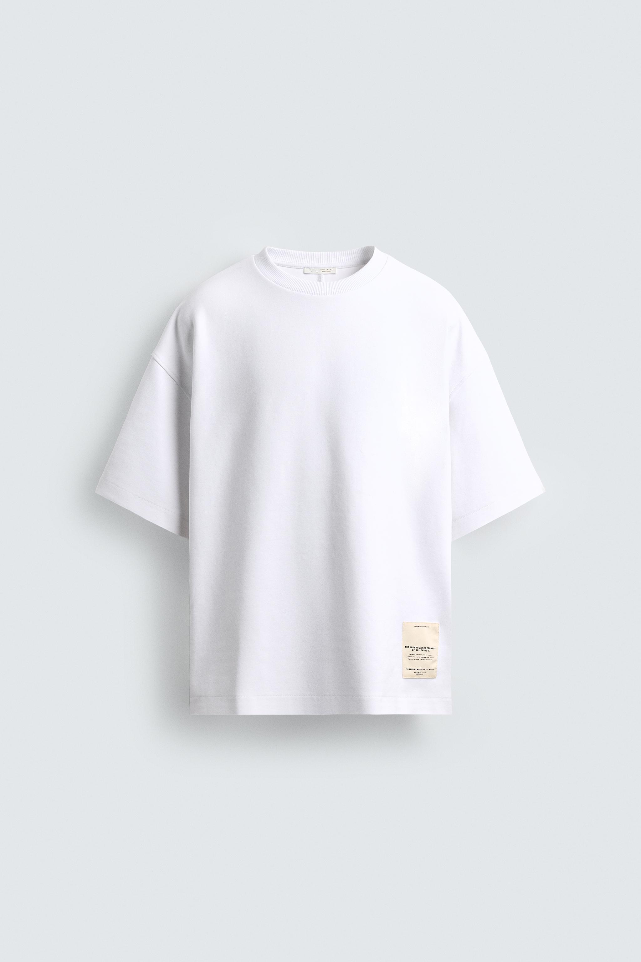★ZARA★ INTERLOCK EMBROIDERED SWEATSHIRT INTERLOCK LABEL SWEATSHIRT - White | ZARA United States