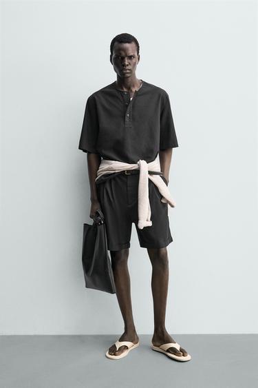 Mens Black Shorts | ZARA United States Mens Black Shorts | ZARA United States