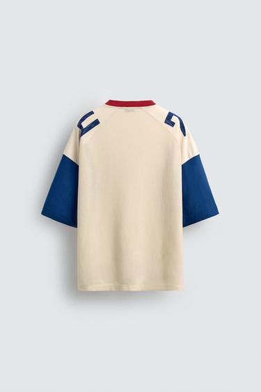 RETRO VARSITY T-SHIRT - Ecru by Zara - Image 7