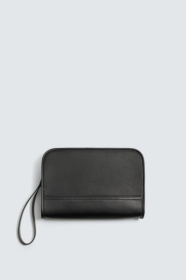 TEXTURED CLUTCH - Black by Zara