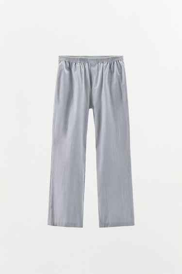STRIPED PYJAMA STYLE TROUSERS - striped by Zara