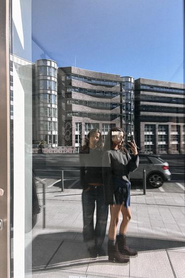 OVERSIZED LONG SLEEVE T-SHIRT - Dark grey marl by Zara - Image 2