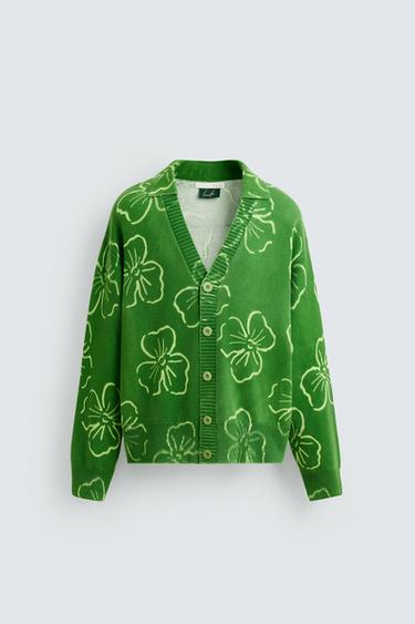 CÁRDIGAN ESTAMPADO FLORAL © OTIS KWAME KYE QUAICOE - Verde de Zara