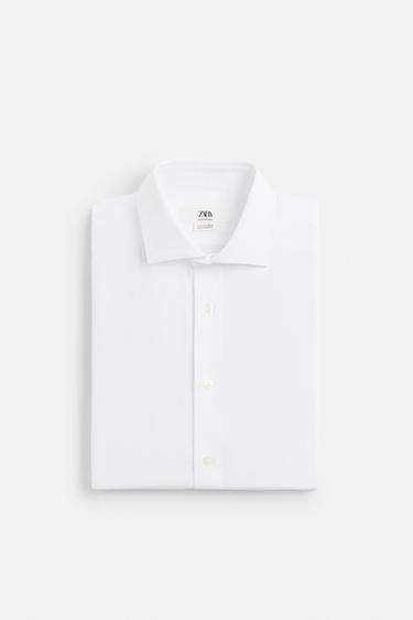 CHEMISE SLIM FIT STRUCTURÉE - Blanc de Zara - Image 7