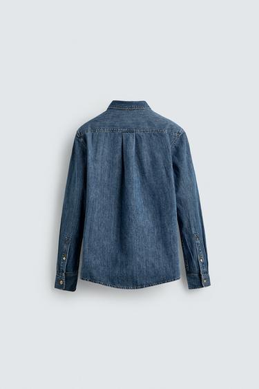 LIMITED EDITION DENIM SHIRT - Mid-blue by Zara - Image 8