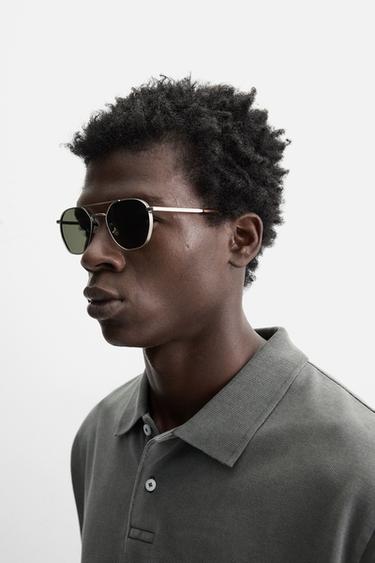 POLO EN PIQUÉ DÉLAVÉ - Gris anthracite de Zara - Image 4