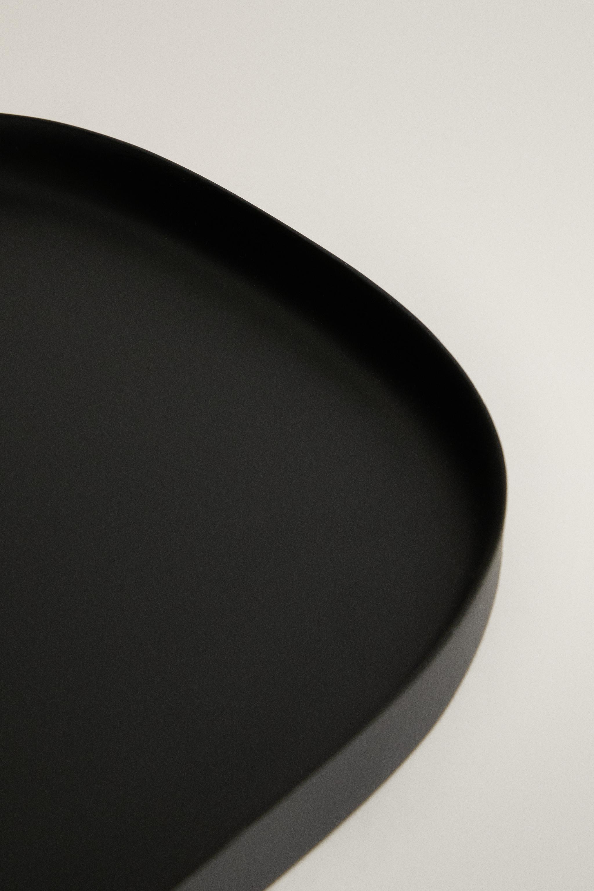 LARGE BLACK RESIN BATHROOM TRAY