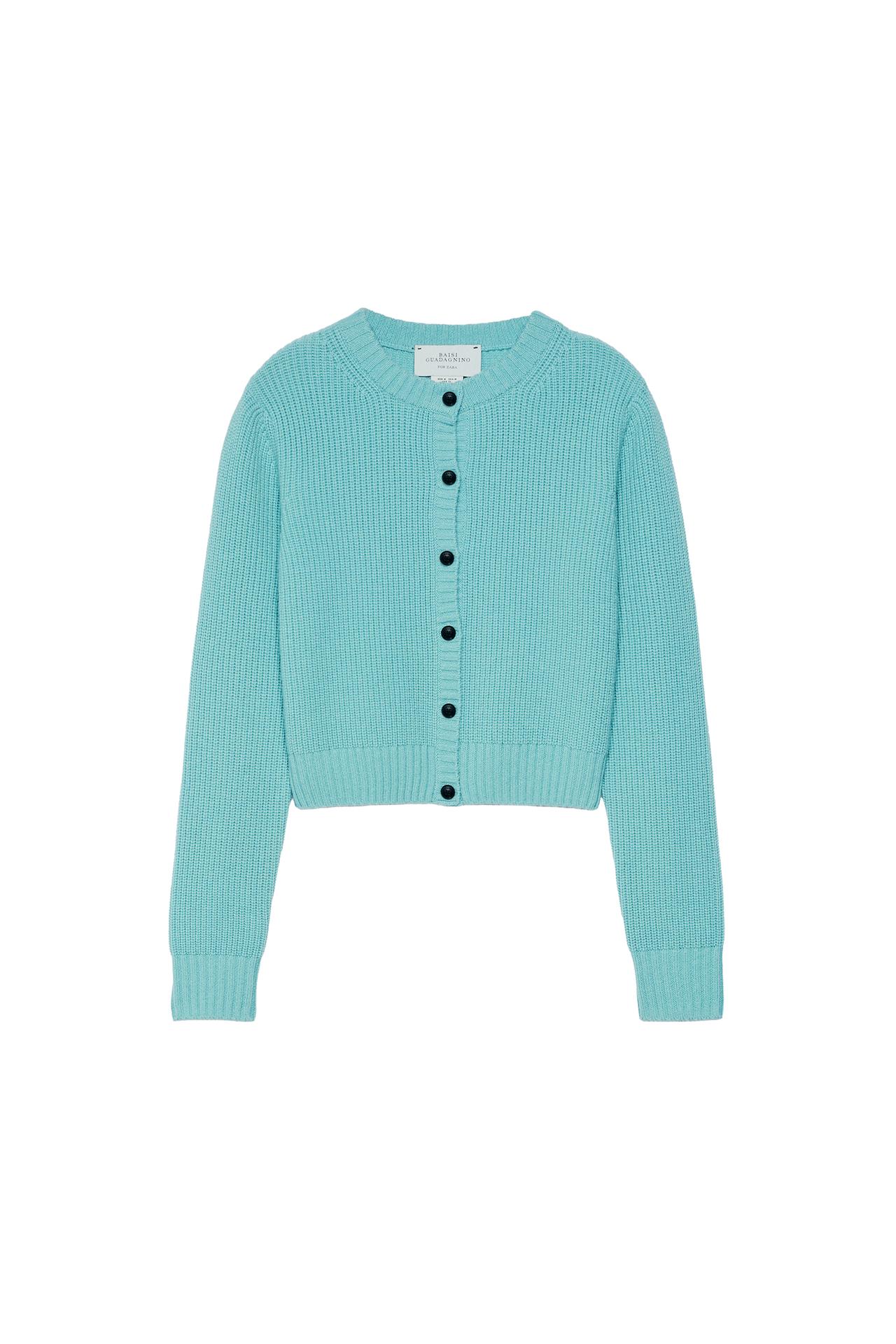 CROPPED 100% CASHMERE CARDIGAN