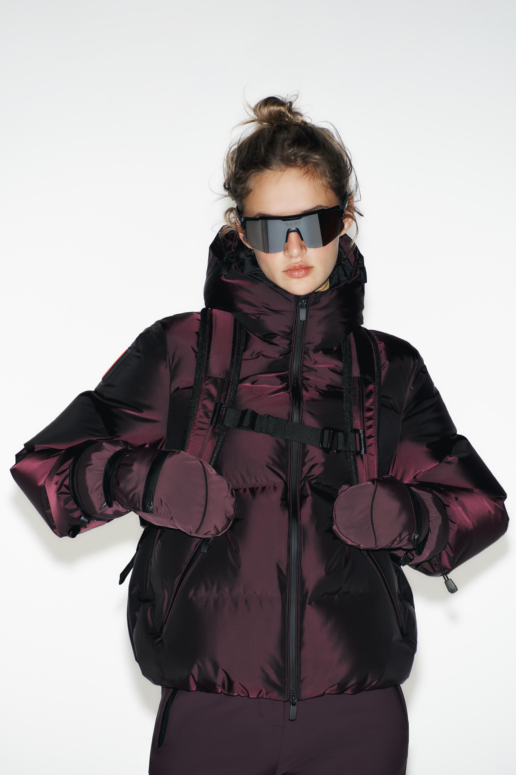 POLARTEC® WATERPROOF MITTENS SKI COLLECTION - Burgundy | ZARA