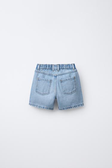 BAGGY DENIM BERMUDA SHORTS - Mid-blue by Zara