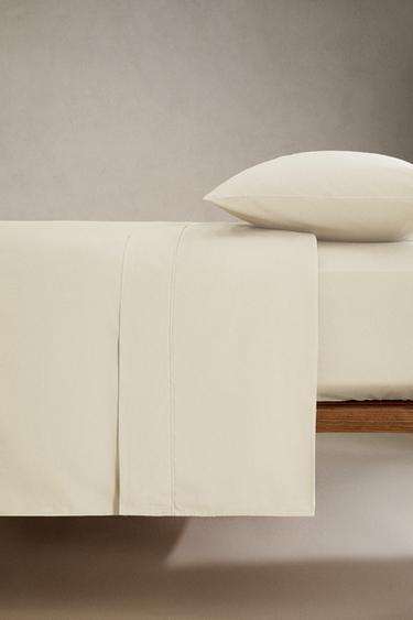 HOUSSE DE COUETTE COTON PERCALE (300 FILS) - Écru de Zara - Image 2