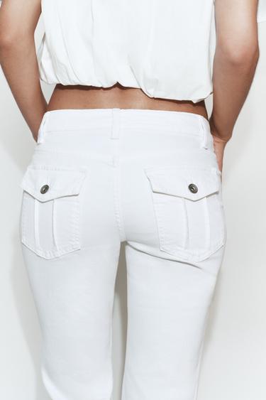 JEANS TRF BOOTCUT TAILLE BASSE - Blanc de Zara - Image 4