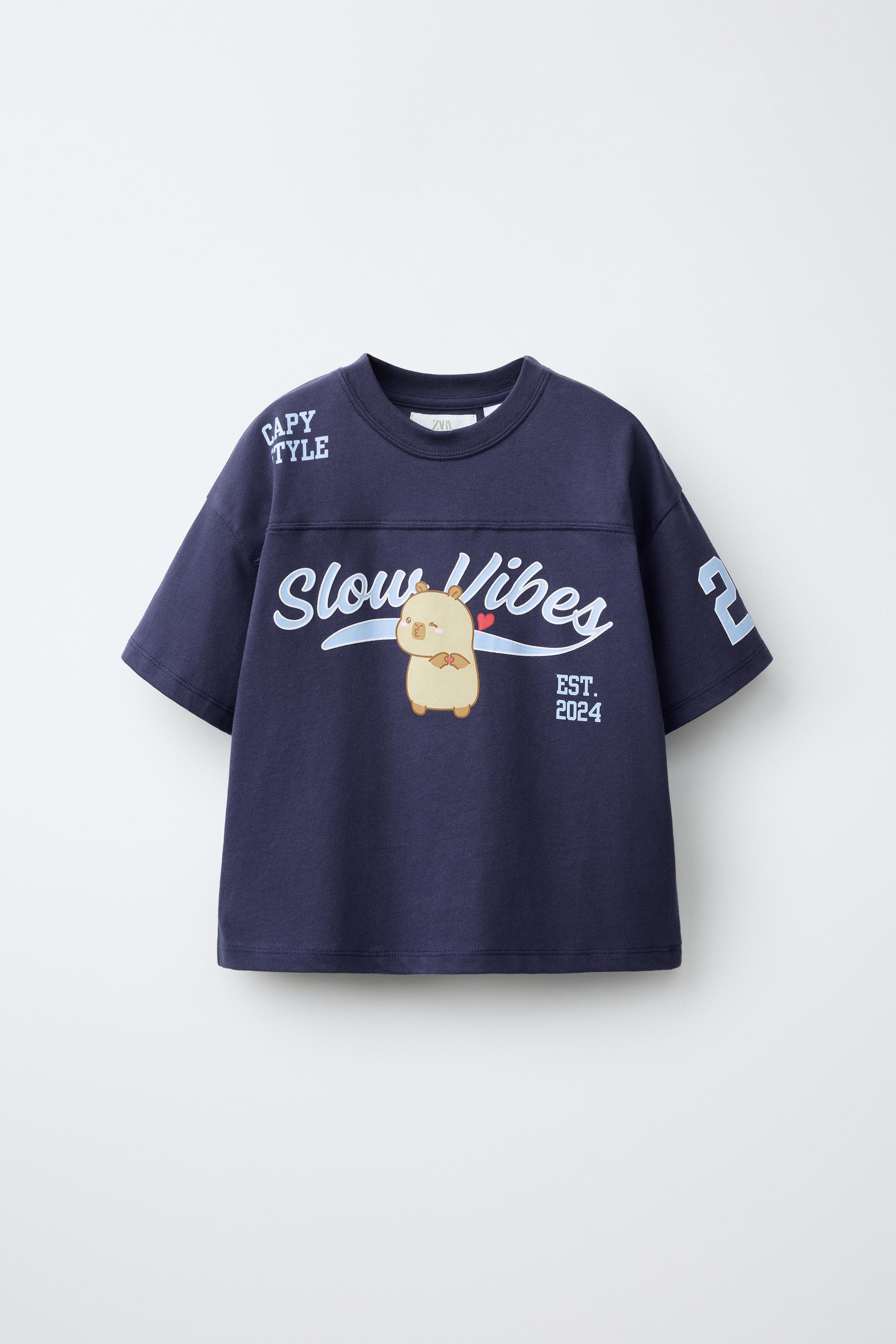 CAPIBARA CAPYFUN © PRINTED T-SHIRT — Navy blue