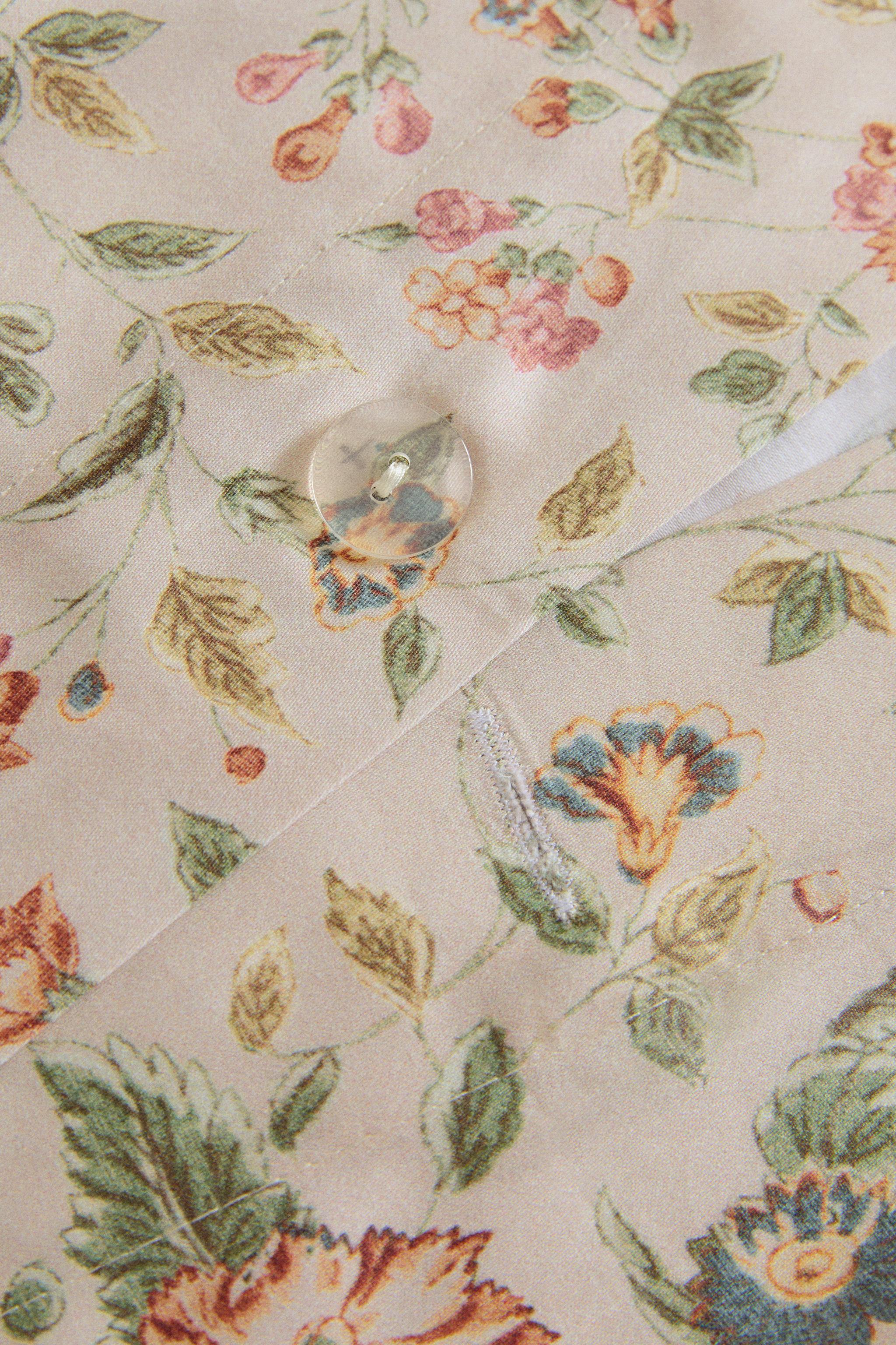 FLORAL SATEEN DUVET COVER (300 THREAD COUNT)
