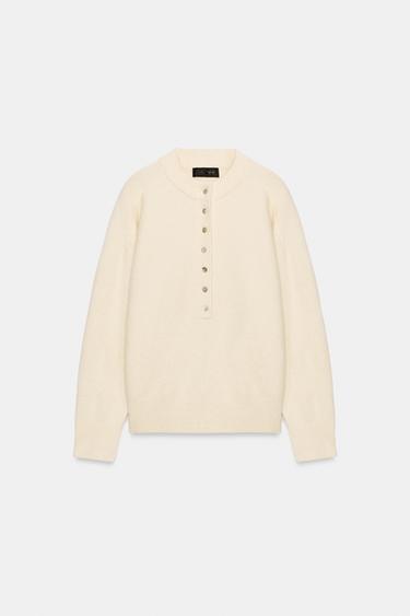 JERSEY PUNTO BOTONES - Crudo de Zara - Imagen 0