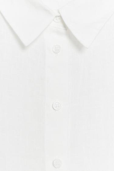 CAMISA LINO 100% ZW COLLECTION - Blanco de Zara