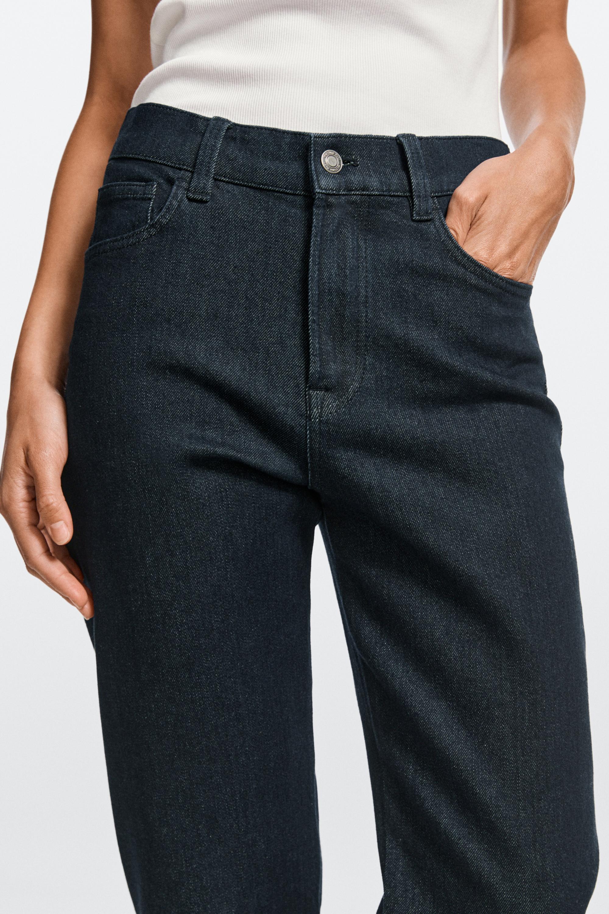 Jean capri à revers