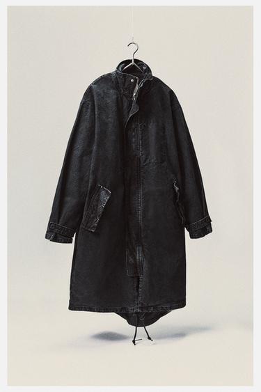 ИЗМИН КАПУТ ОД ТЕКСАС СО СЛОБОДЕН КРОЈ - Црна од Zara