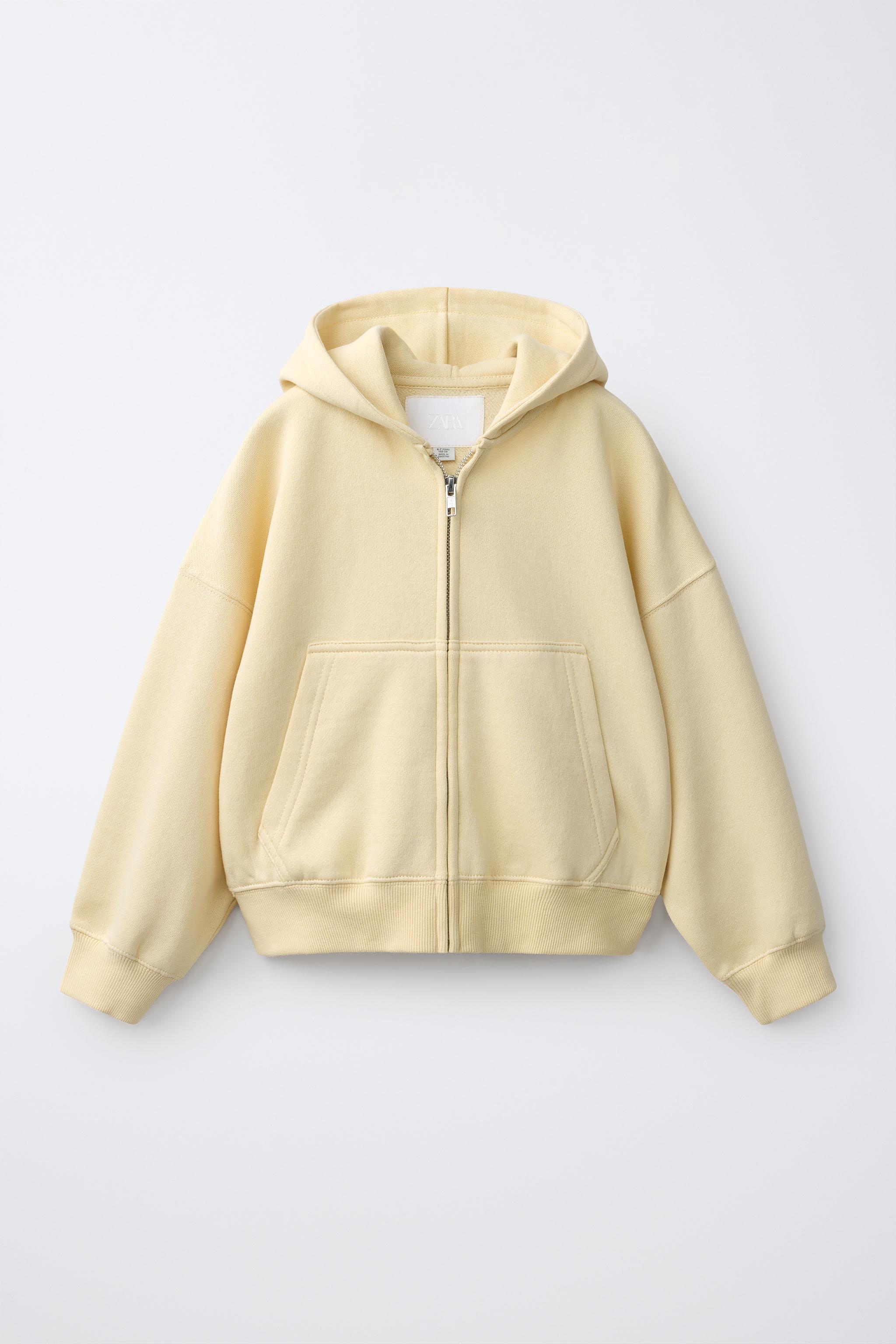 FLEECE ZIP SWEATSHIRT — Vanilla
