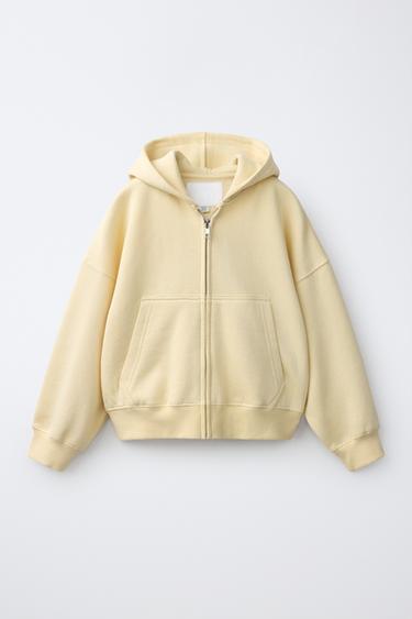 SUDADERA FELPA CREMALLERA - Vainilla de Zara - Imagen 0