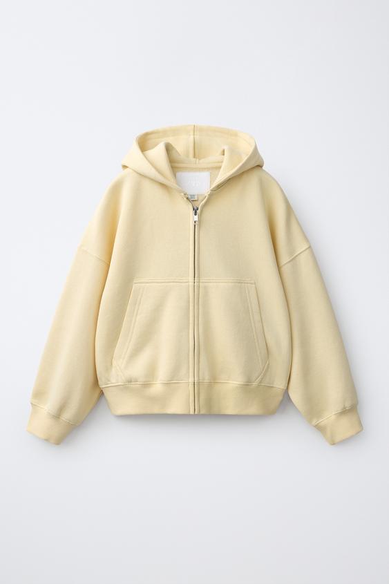 ZIP-UP PLUSH HOODIE - Vanilla by Zara - Image 0
