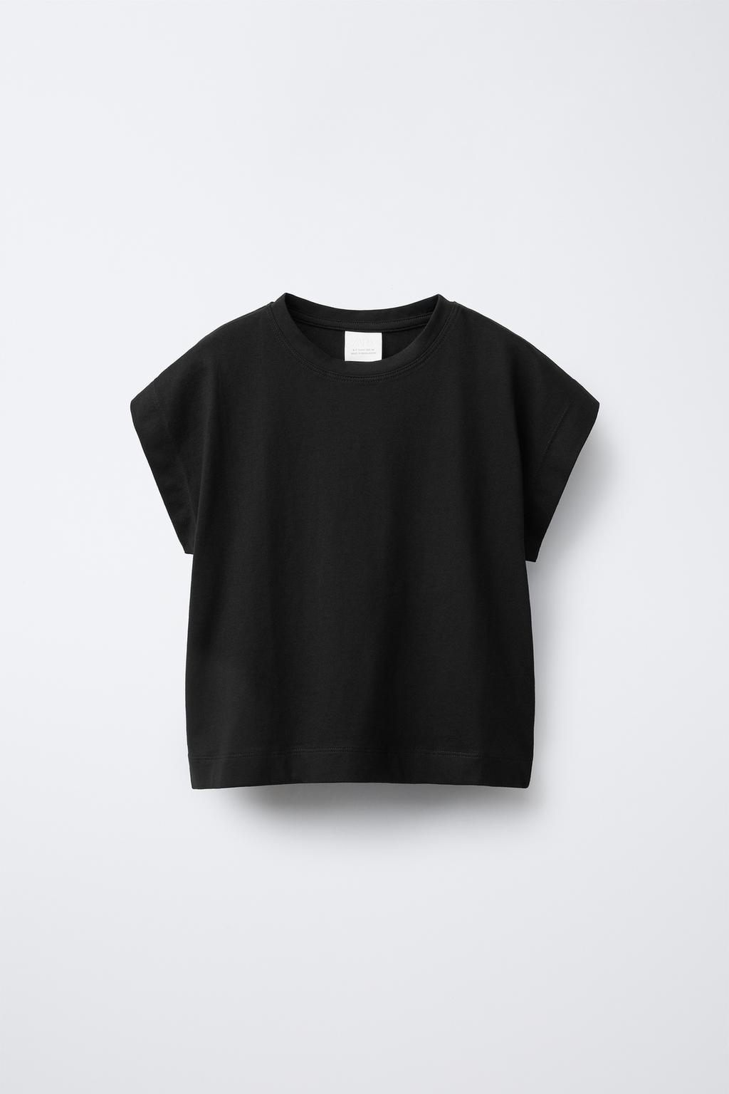 PLAIN T-SHIRT WITH TAB DETAIL