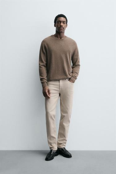 SLIM FIT JEANS - Ecru by Zara