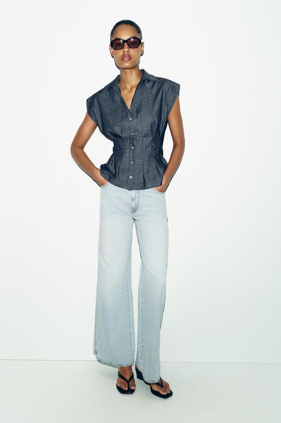 FITTED LINEN BLEND SHIRT WITH DARTS from Zara - $49.90