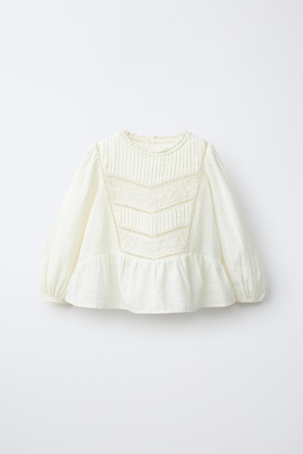 ROMANTIC BLOUSE WITH LACE INSERTS