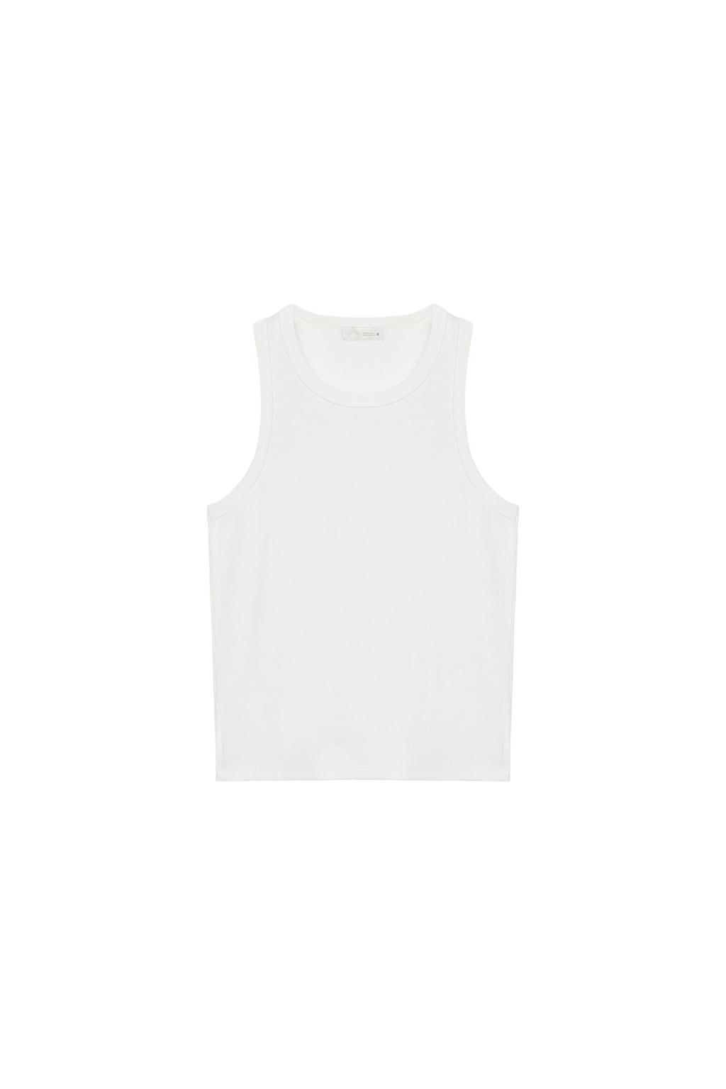 RIB SLEEVELESS TOP - image 3