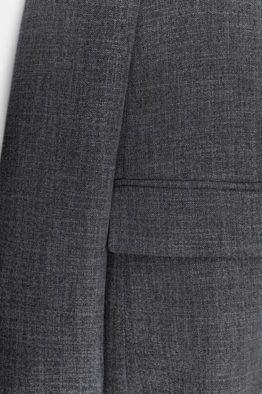 BLAZER À CHEVRONS AVEC ÉPAULETTES - Gris de Zara - Image 9
