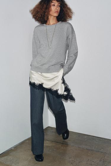 RUSTIC RIB SWEATSHIRT - Grey marl by Zara - Image 2
