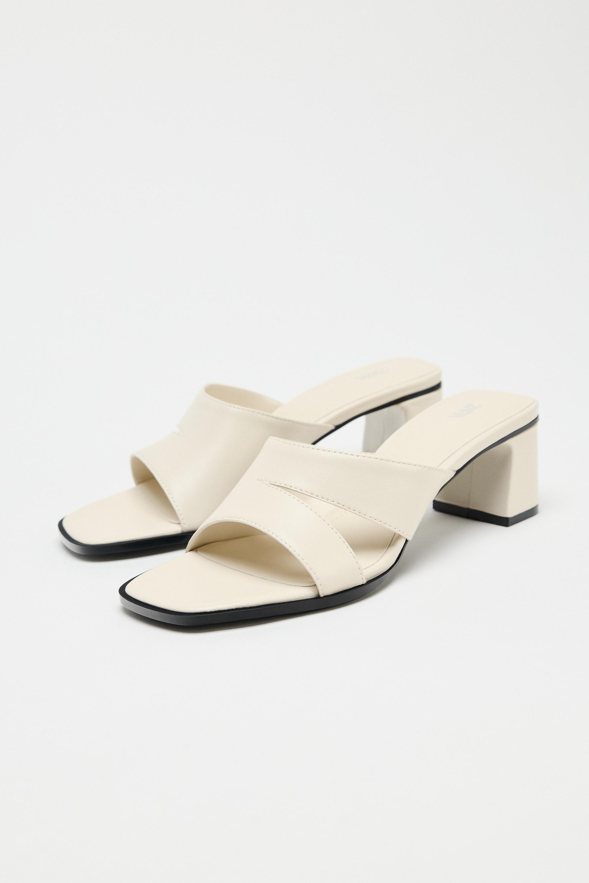 レザーストラップサンダル - ホワイト | ZARA Japan / 日本