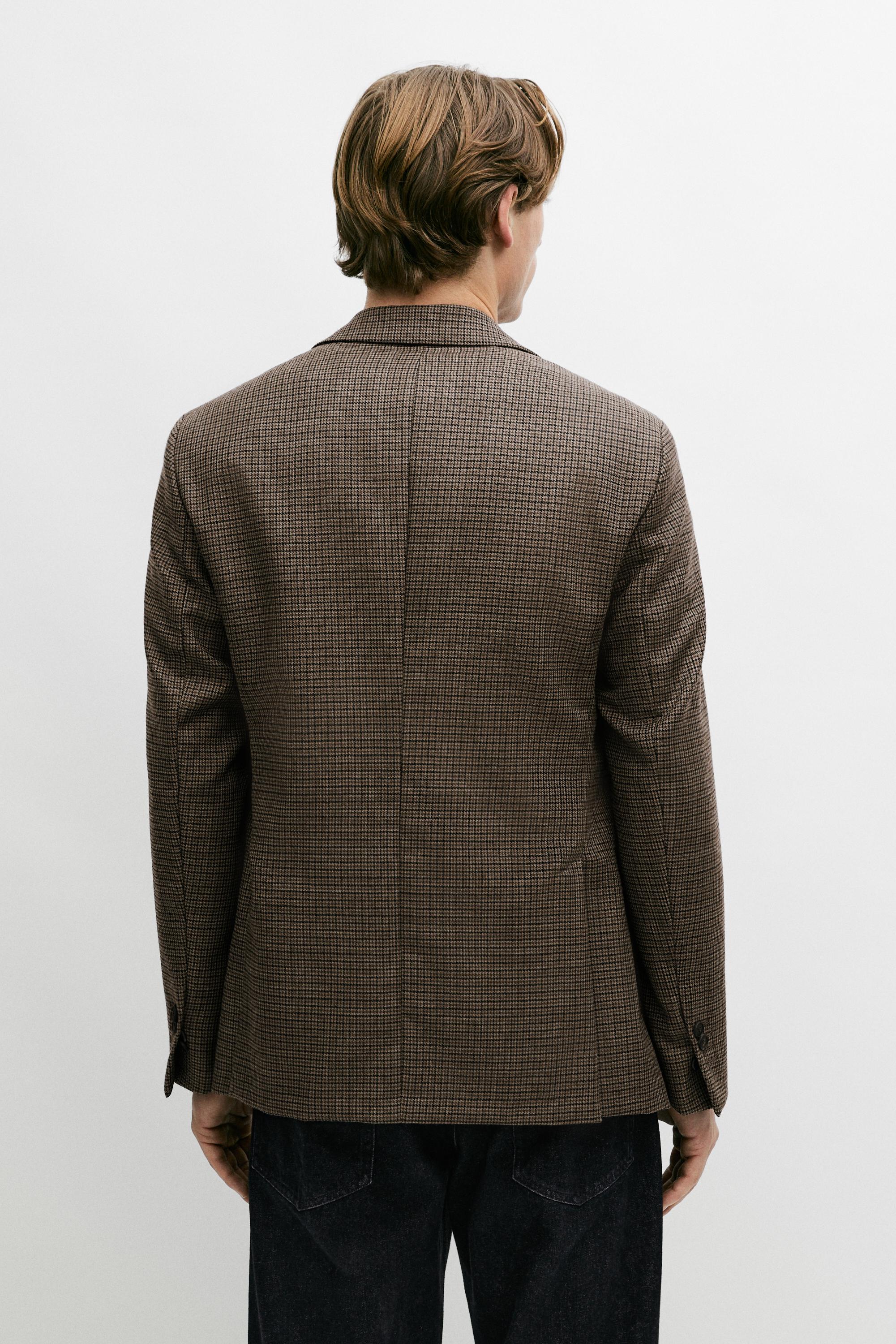 Blazer pied-de-poule 100 % laine