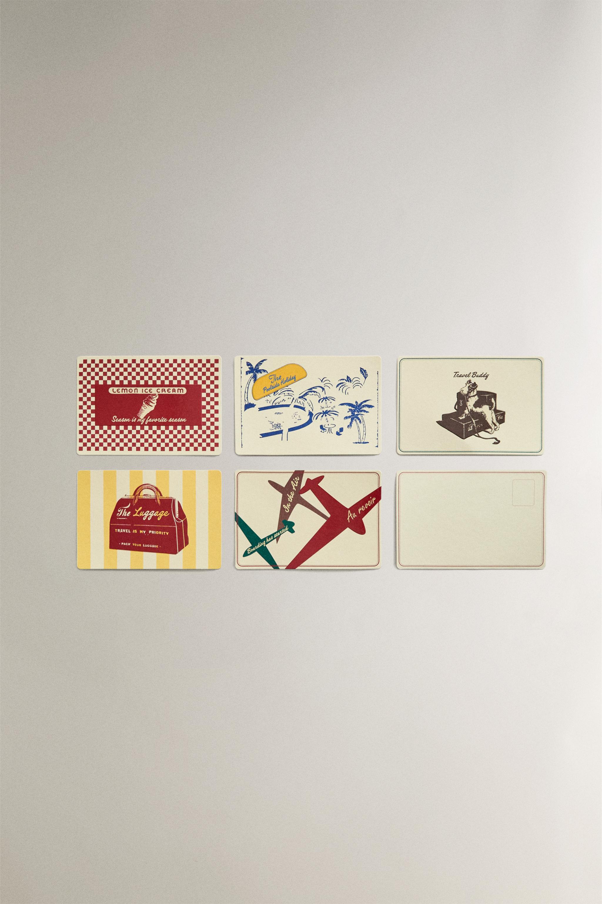 TRAVEL POSTCARD SET (SET OF 5) - Multicolored | ZARA United States