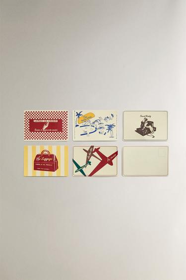 Zara KOMPLET RAZGLEDNICA ZA PUTOVANJA (KOMPLET OD 5 KOMADA) – raznobojno