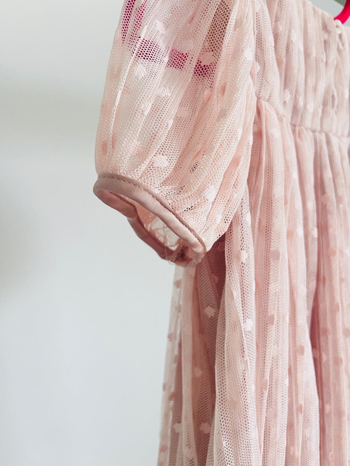 POLKA DOT PLEATED TULLE DRESS - Image 3