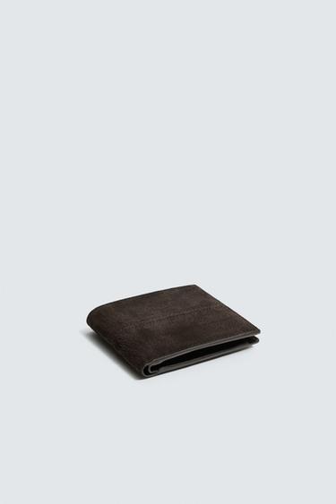 PORTEFEUILLE EN CUIR - Marron de Zara - Image 1