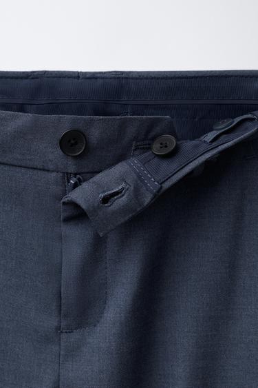 TEXTURED SUIT TROUSERS - Mid-blue by Zara - Image 2