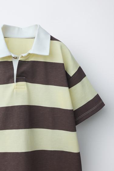 STRIPED POLO SHIRT AND BERMUDA SHORTS SET - Yellow by Zara - Image 2