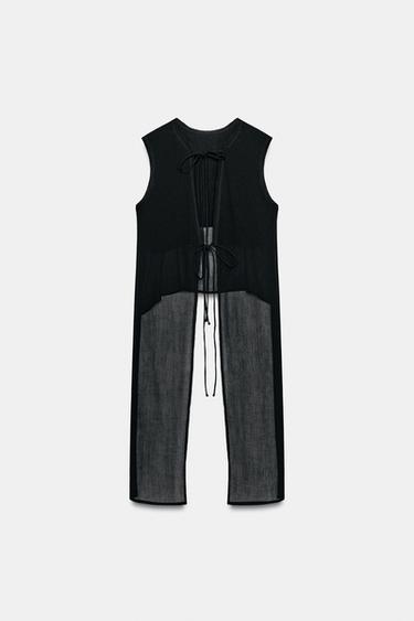 OPEN BACK TOP - Black by Zara - Image 7