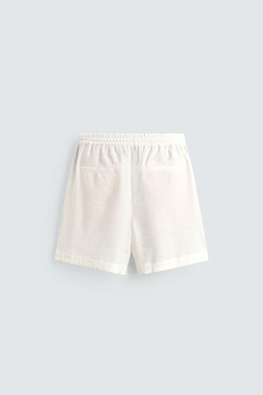 SHORT FLUIDE COUPE DÉCONTRACTÉE - Blanc cassé de Zara - Image 6