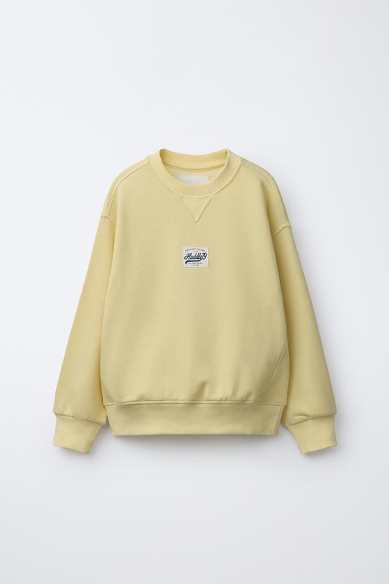 MOLETOM JOGGING COM MENSAGEM - Amarelo da Zara - Imagem 0