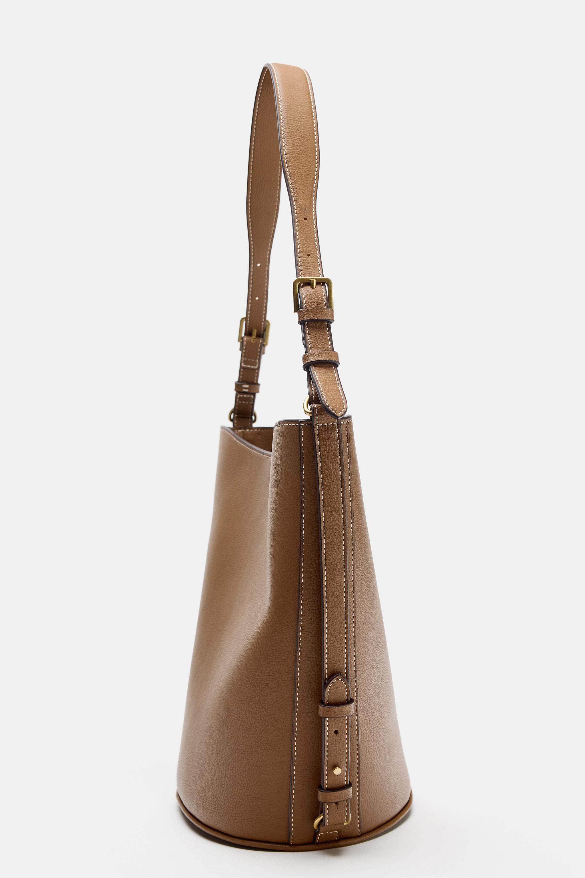 TOPSTITCHED SHOULDER BAG