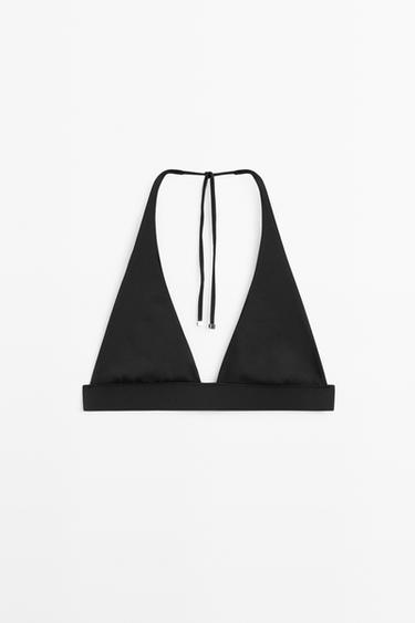 Haut de bikini triangle - Noir de Zara